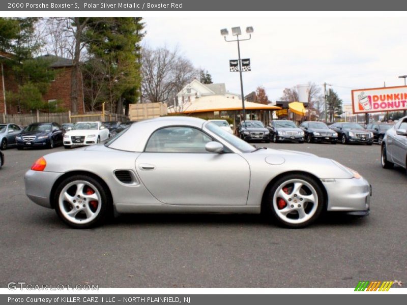 Polar Silver Metallic / Boxster Red 2000 Porsche Boxster S