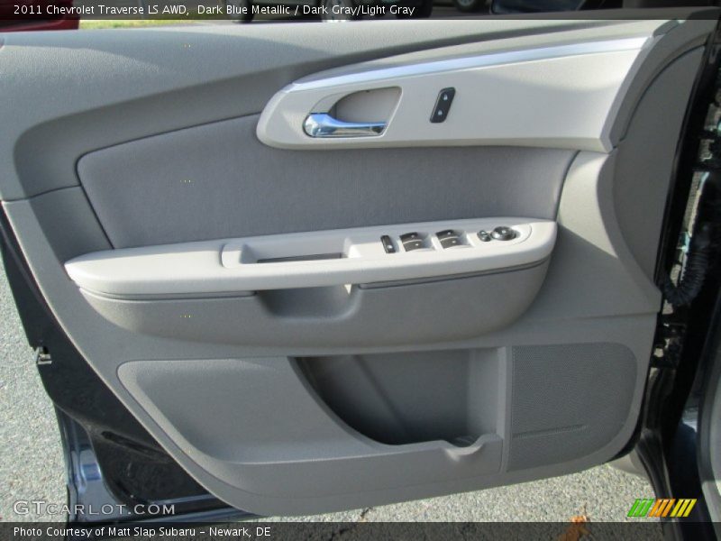 Dark Blue Metallic / Dark Gray/Light Gray 2011 Chevrolet Traverse LS AWD