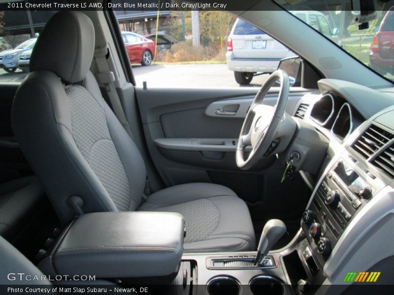 Dark Blue Metallic / Dark Gray/Light Gray 2011 Chevrolet Traverse LS AWD