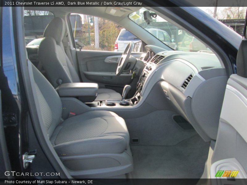 Dark Blue Metallic / Dark Gray/Light Gray 2011 Chevrolet Traverse LS AWD