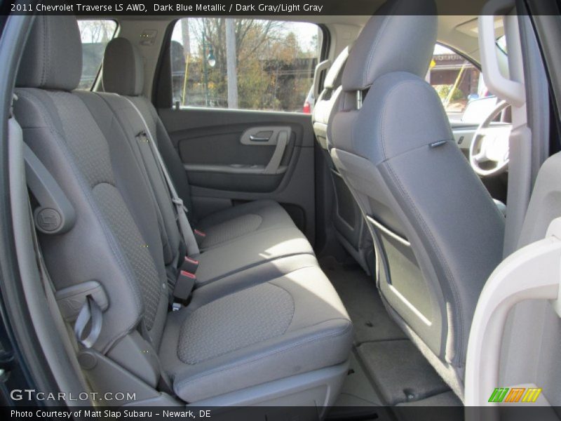 Dark Blue Metallic / Dark Gray/Light Gray 2011 Chevrolet Traverse LS AWD