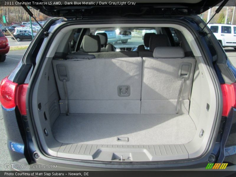 Dark Blue Metallic / Dark Gray/Light Gray 2011 Chevrolet Traverse LS AWD