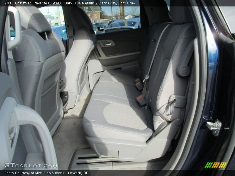 Dark Blue Metallic / Dark Gray/Light Gray 2011 Chevrolet Traverse LS AWD