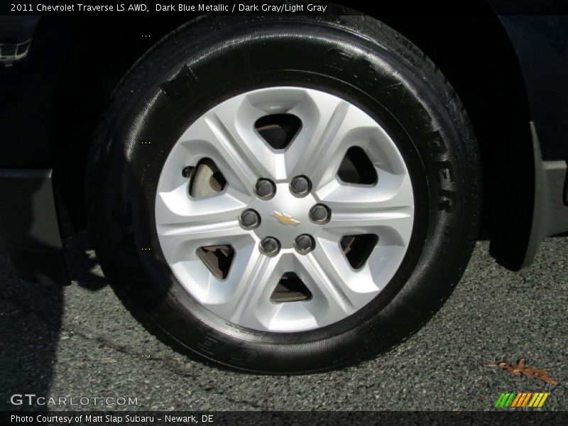 Dark Blue Metallic / Dark Gray/Light Gray 2011 Chevrolet Traverse LS AWD