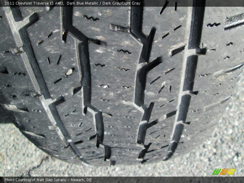 Dark Blue Metallic / Dark Gray/Light Gray 2011 Chevrolet Traverse LS AWD