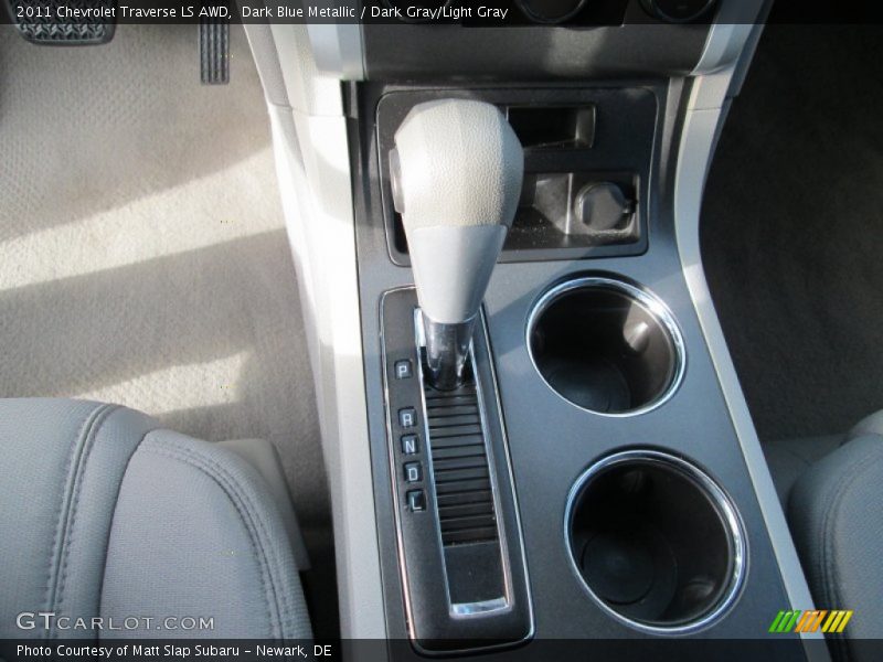 Dark Blue Metallic / Dark Gray/Light Gray 2011 Chevrolet Traverse LS AWD