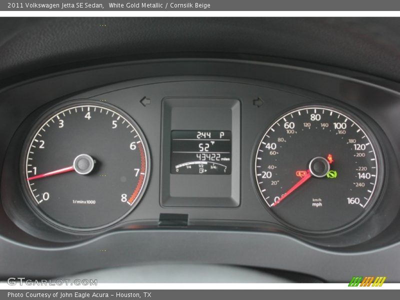 White Gold Metallic / Cornsilk Beige 2011 Volkswagen Jetta SE Sedan