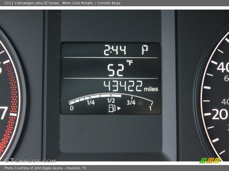 White Gold Metallic / Cornsilk Beige 2011 Volkswagen Jetta SE Sedan