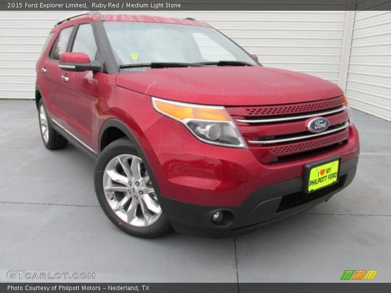 Ruby Red / Medium Light Stone 2015 Ford Explorer Limited