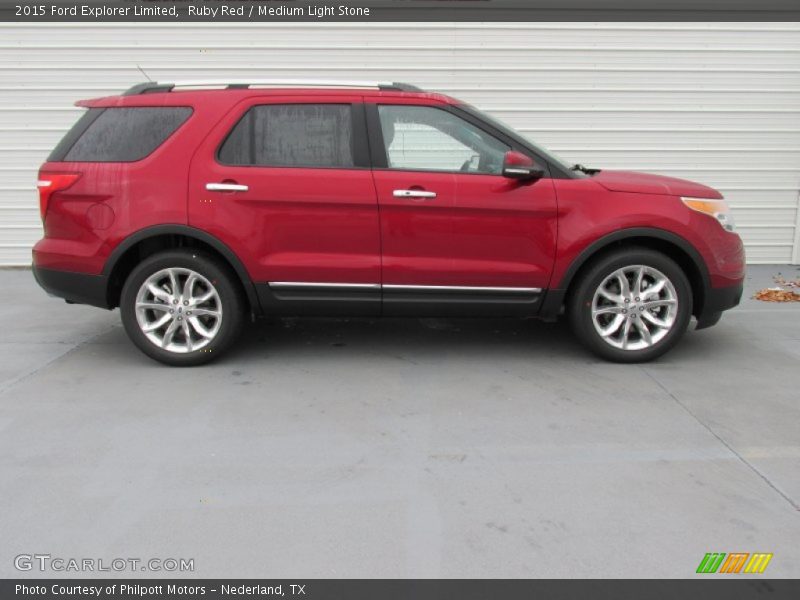 Ruby Red / Medium Light Stone 2015 Ford Explorer Limited