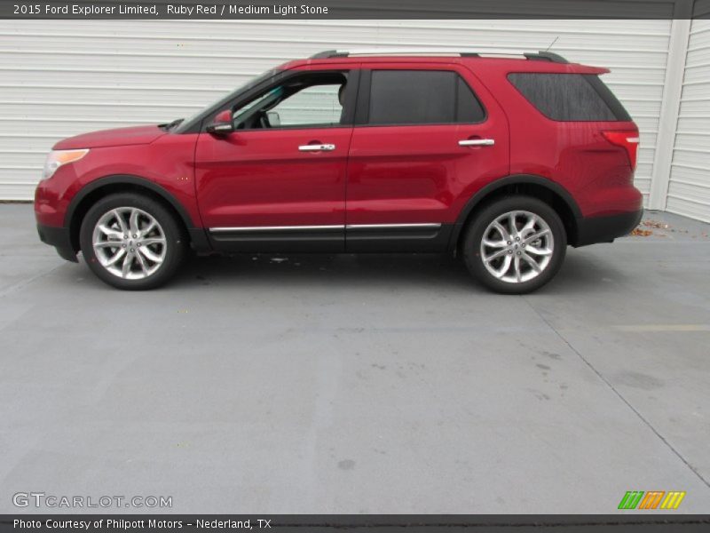 Ruby Red / Medium Light Stone 2015 Ford Explorer Limited