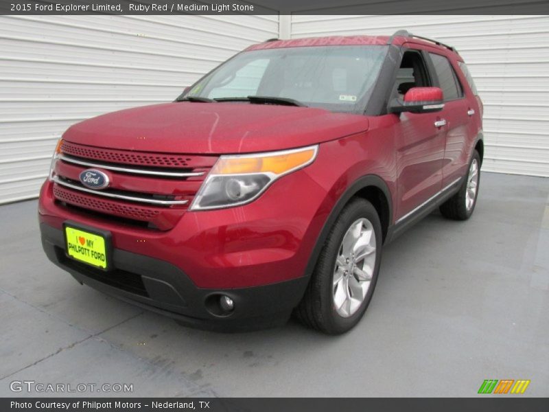Ruby Red / Medium Light Stone 2015 Ford Explorer Limited
