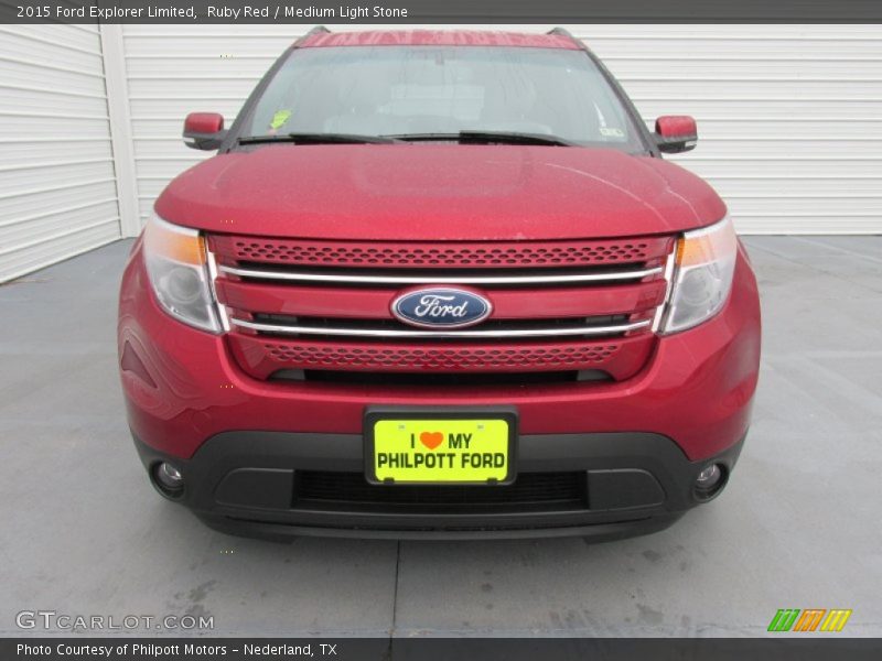 Ruby Red / Medium Light Stone 2015 Ford Explorer Limited