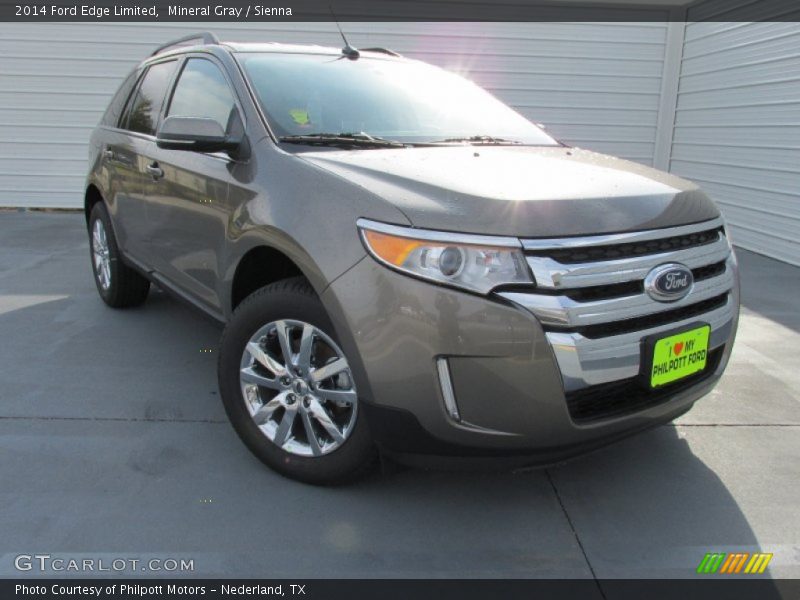 Mineral Gray / Sienna 2014 Ford Edge Limited
