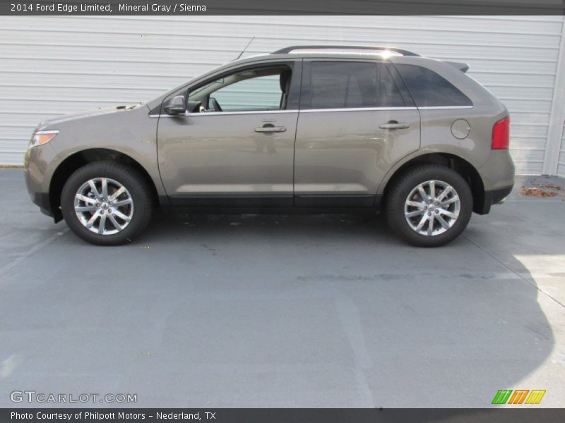 Mineral Gray / Sienna 2014 Ford Edge Limited