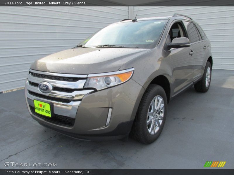 Mineral Gray / Sienna 2014 Ford Edge Limited