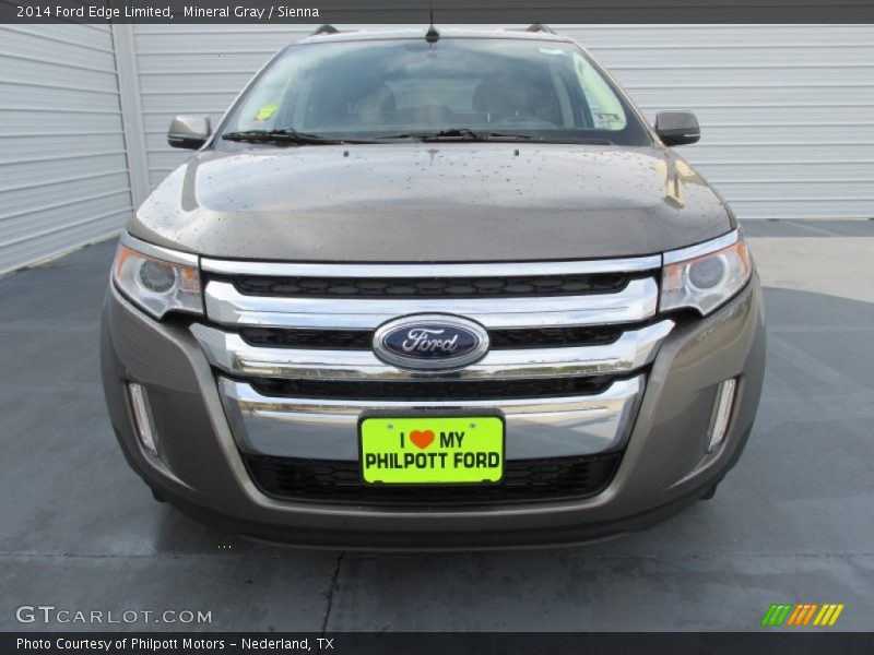 Mineral Gray / Sienna 2014 Ford Edge Limited