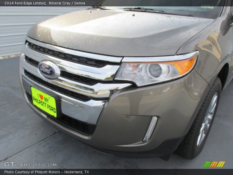 Mineral Gray / Sienna 2014 Ford Edge Limited