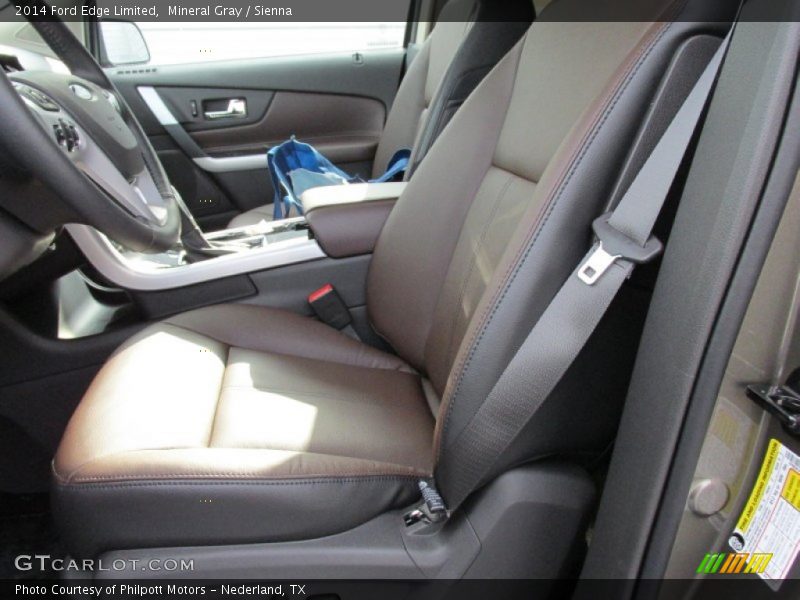 Mineral Gray / Sienna 2014 Ford Edge Limited