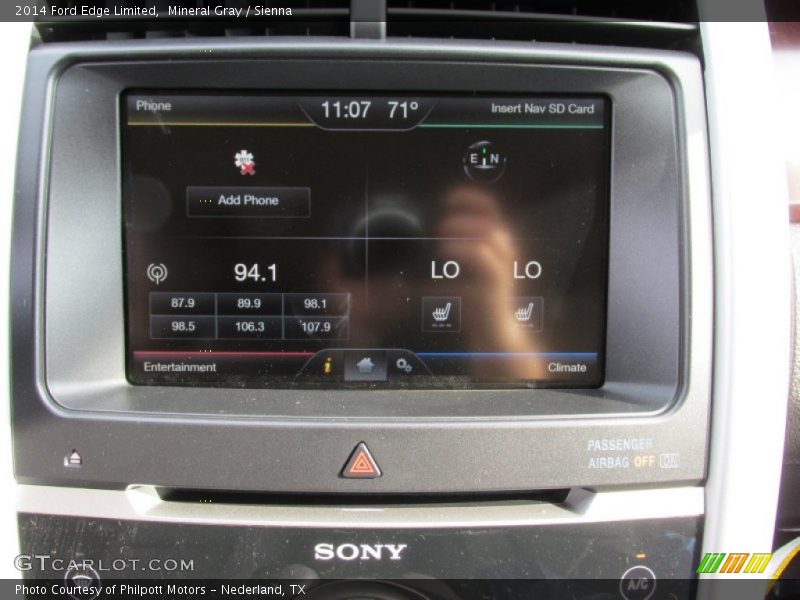 Mineral Gray / Sienna 2014 Ford Edge Limited
