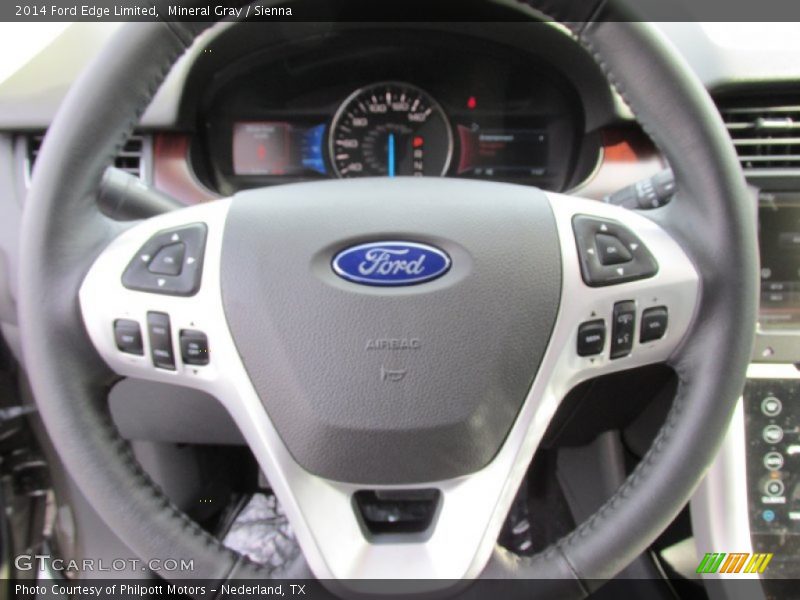 Mineral Gray / Sienna 2014 Ford Edge Limited