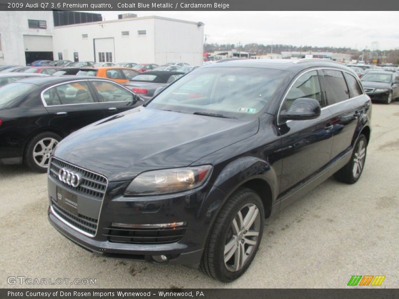 Cobalt Blue Metallic / Cardamom Beige 2009 Audi Q7 3.6 Premium quattro