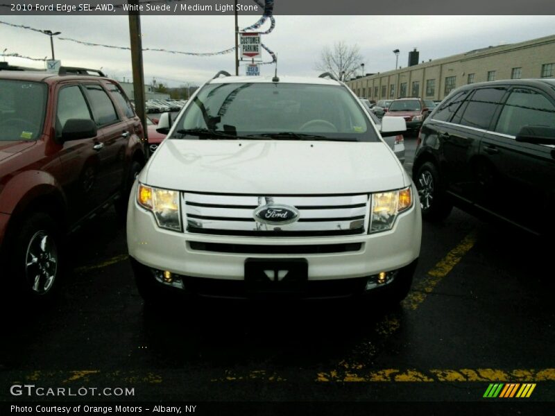 White Suede / Medium Light Stone 2010 Ford Edge SEL AWD