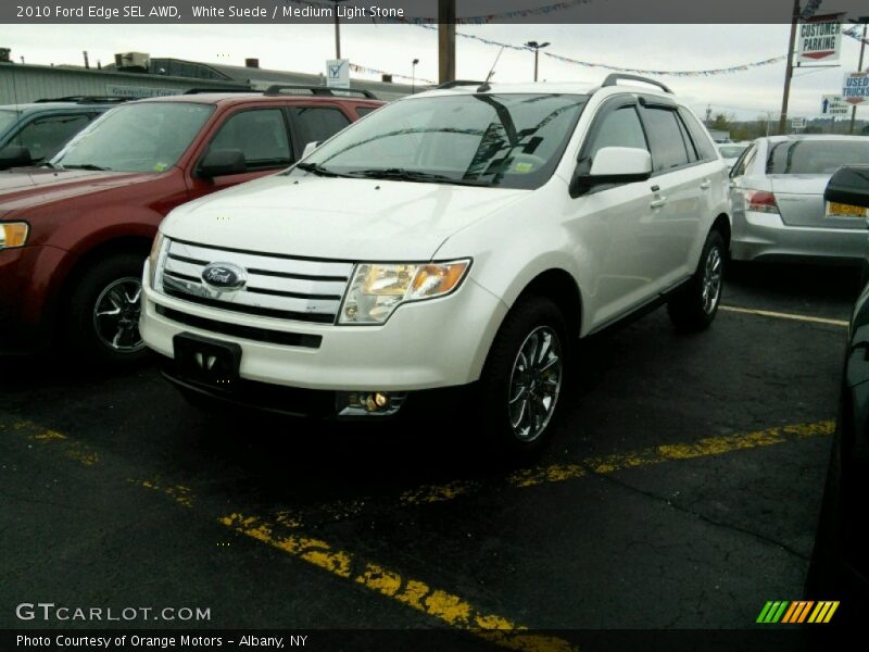 White Suede / Medium Light Stone 2010 Ford Edge SEL AWD