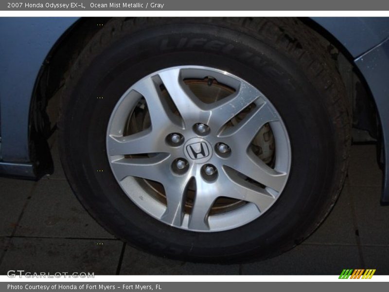 Ocean Mist Metallic / Gray 2007 Honda Odyssey EX-L