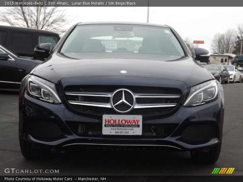 Lunar Blue Metallic / Silk Beige/Black 2015 Mercedes-Benz C 300 4Matic