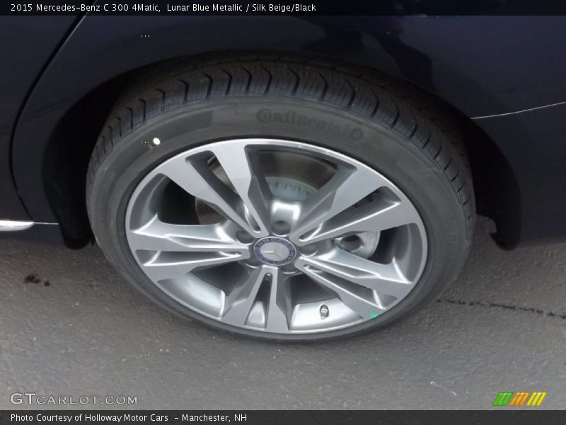 Lunar Blue Metallic / Silk Beige/Black 2015 Mercedes-Benz C 300 4Matic