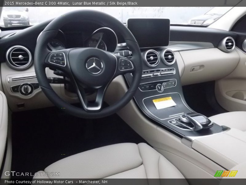 Lunar Blue Metallic / Silk Beige/Black 2015 Mercedes-Benz C 300 4Matic