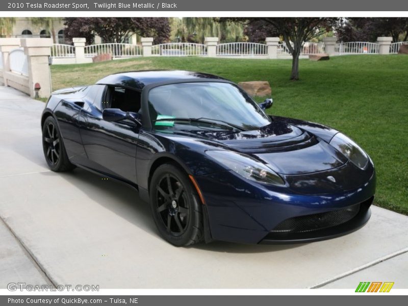 Twilight Blue Metallic / Black 2010 Tesla Roadster Sport