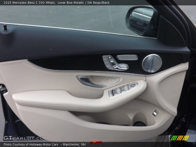 Lunar Blue Metallic / Silk Beige/Black 2015 Mercedes-Benz C 300 4Matic