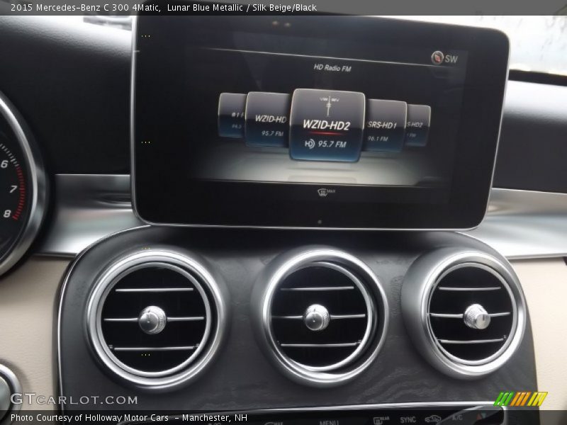 Lunar Blue Metallic / Silk Beige/Black 2015 Mercedes-Benz C 300 4Matic