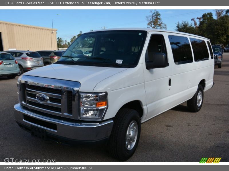 Oxford White / Medium Flint 2014 Ford E-Series Van E350 XLT Extended 15 Passenger Van