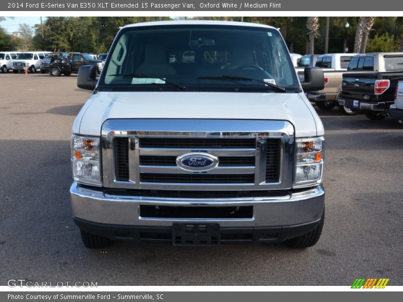 Oxford White / Medium Flint 2014 Ford E-Series Van E350 XLT Extended 15 Passenger Van
