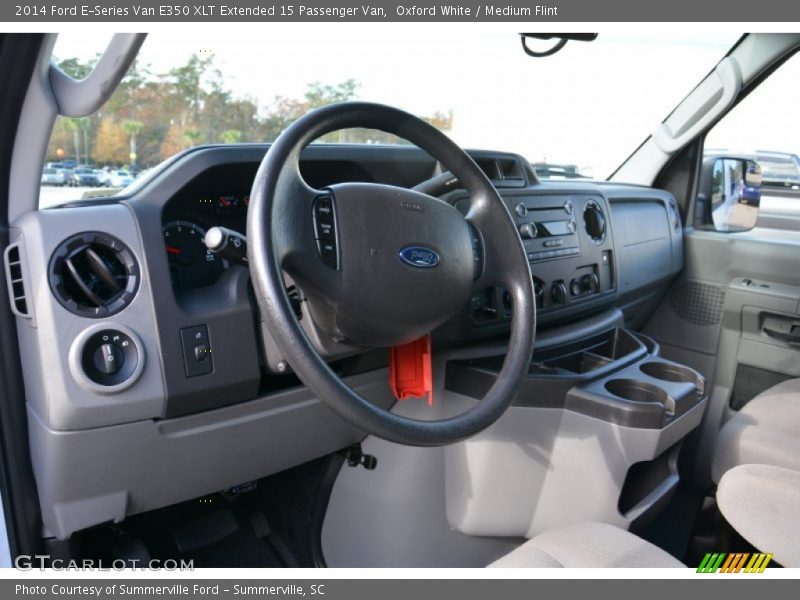 Oxford White / Medium Flint 2014 Ford E-Series Van E350 XLT Extended 15 Passenger Van