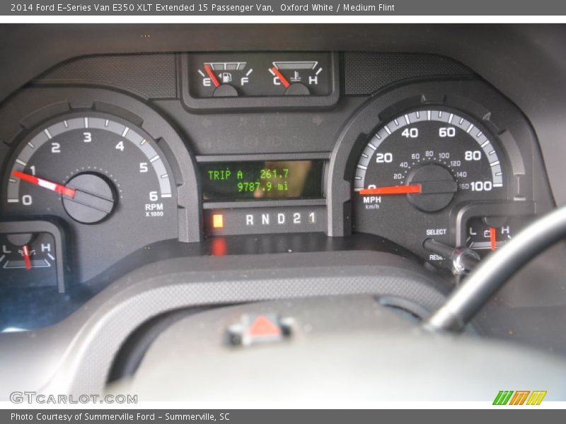 Oxford White / Medium Flint 2014 Ford E-Series Van E350 XLT Extended 15 Passenger Van