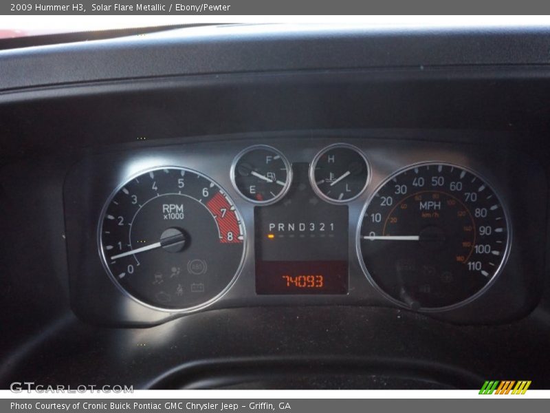 Solar Flare Metallic / Ebony/Pewter 2009 Hummer H3