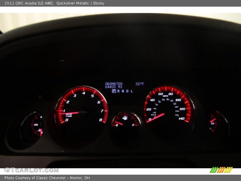Quicksilver Metallic / Ebony 2011 GMC Acadia SLE AWD