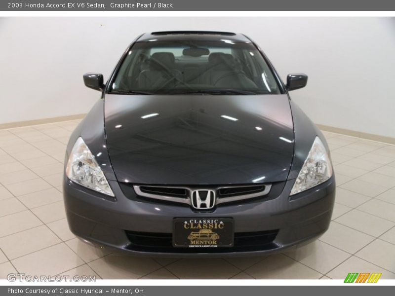 Graphite Pearl / Black 2003 Honda Accord EX V6 Sedan