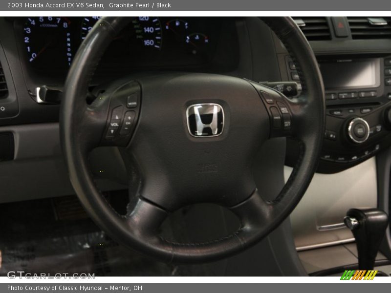 Graphite Pearl / Black 2003 Honda Accord EX V6 Sedan