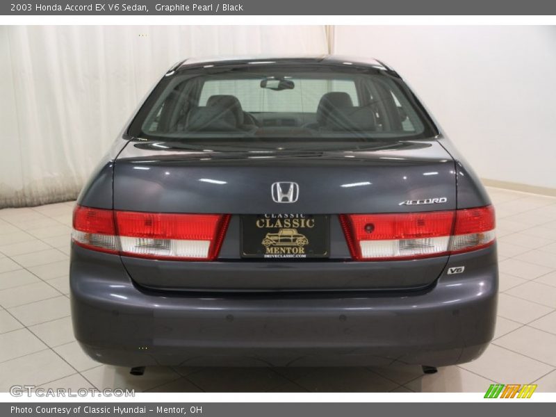 Graphite Pearl / Black 2003 Honda Accord EX V6 Sedan