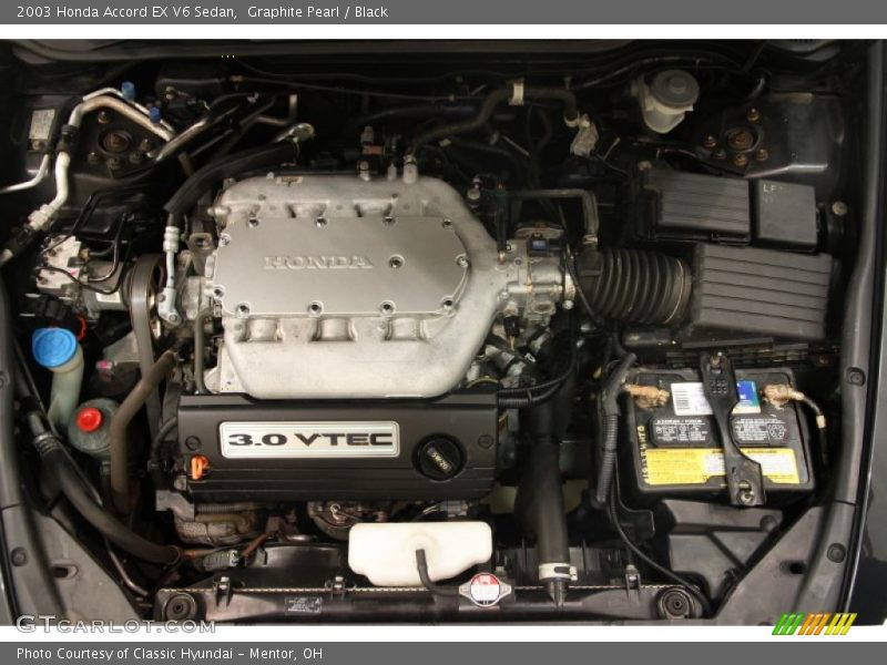 Graphite Pearl / Black 2003 Honda Accord EX V6 Sedan