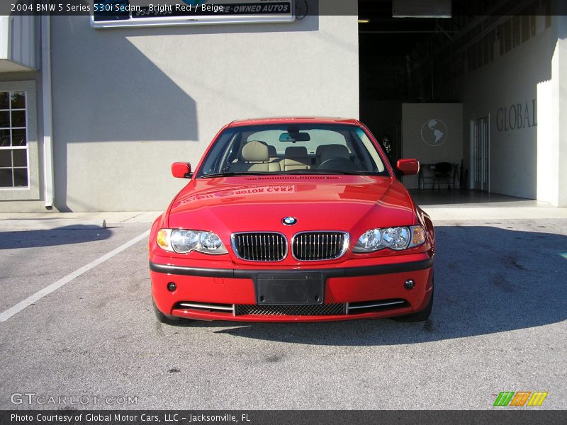 Bright Red / Beige 2004 BMW 5 Series 530i Sedan