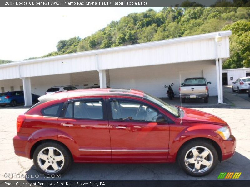 Inferno Red Crystal Pearl / Pastel Pebble Beige 2007 Dodge Caliber R/T AWD