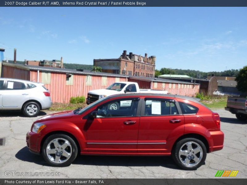 Inferno Red Crystal Pearl / Pastel Pebble Beige 2007 Dodge Caliber R/T AWD