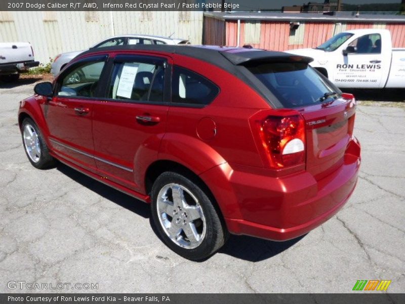 Inferno Red Crystal Pearl / Pastel Pebble Beige 2007 Dodge Caliber R/T AWD