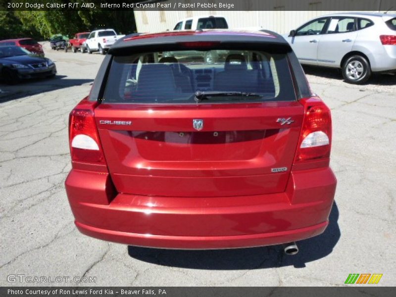 Inferno Red Crystal Pearl / Pastel Pebble Beige 2007 Dodge Caliber R/T AWD